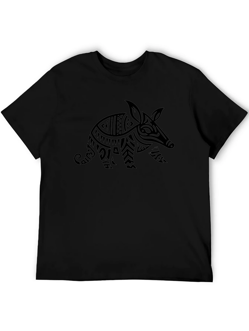 Tribal Armadillo Graphic Black T-Shirt product image 5