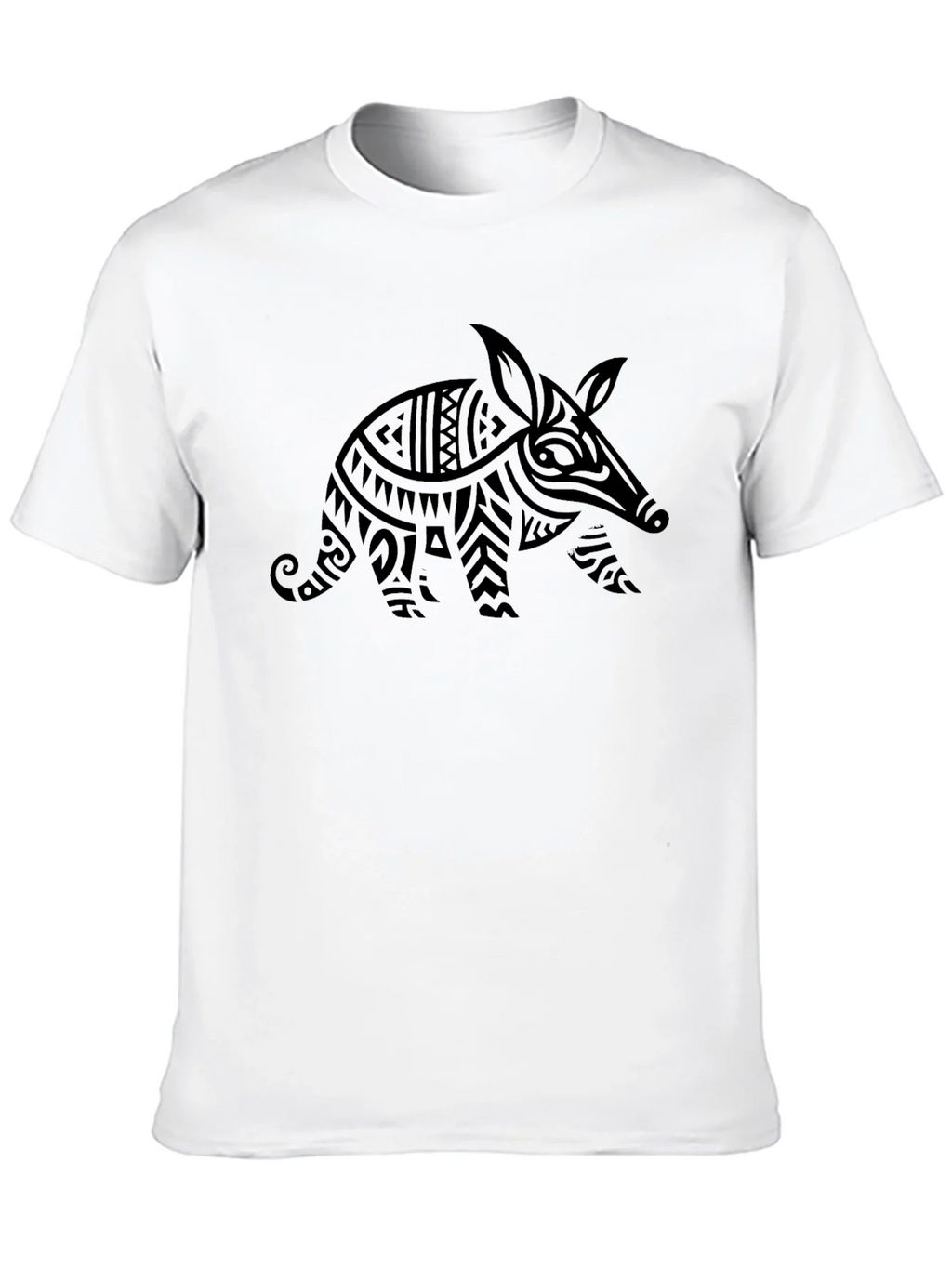 Tribal Armadillo Graphic Black T-Shirt product image 9