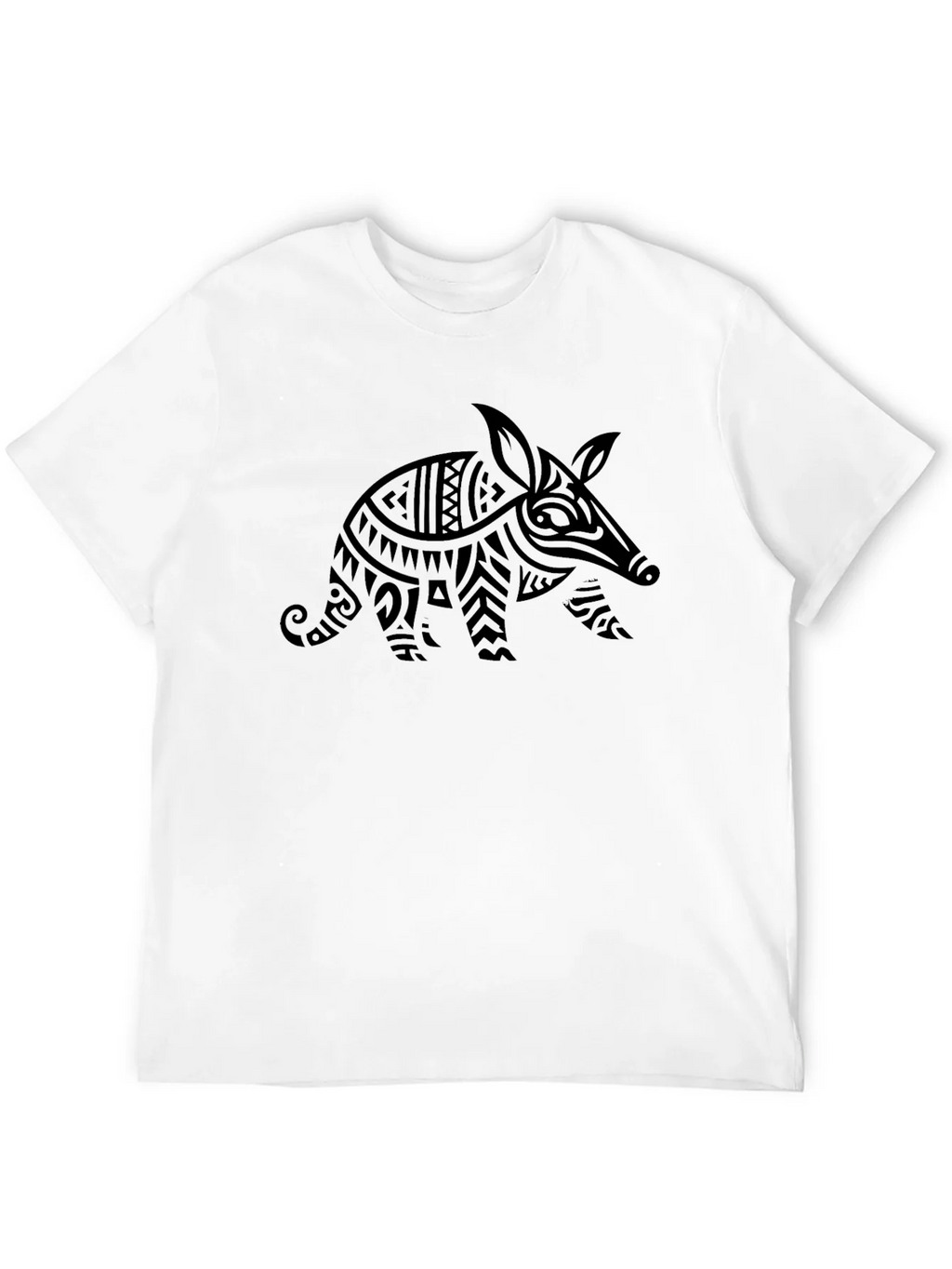 Tribal Armadillo Graphic Black T-Shirt product image 11