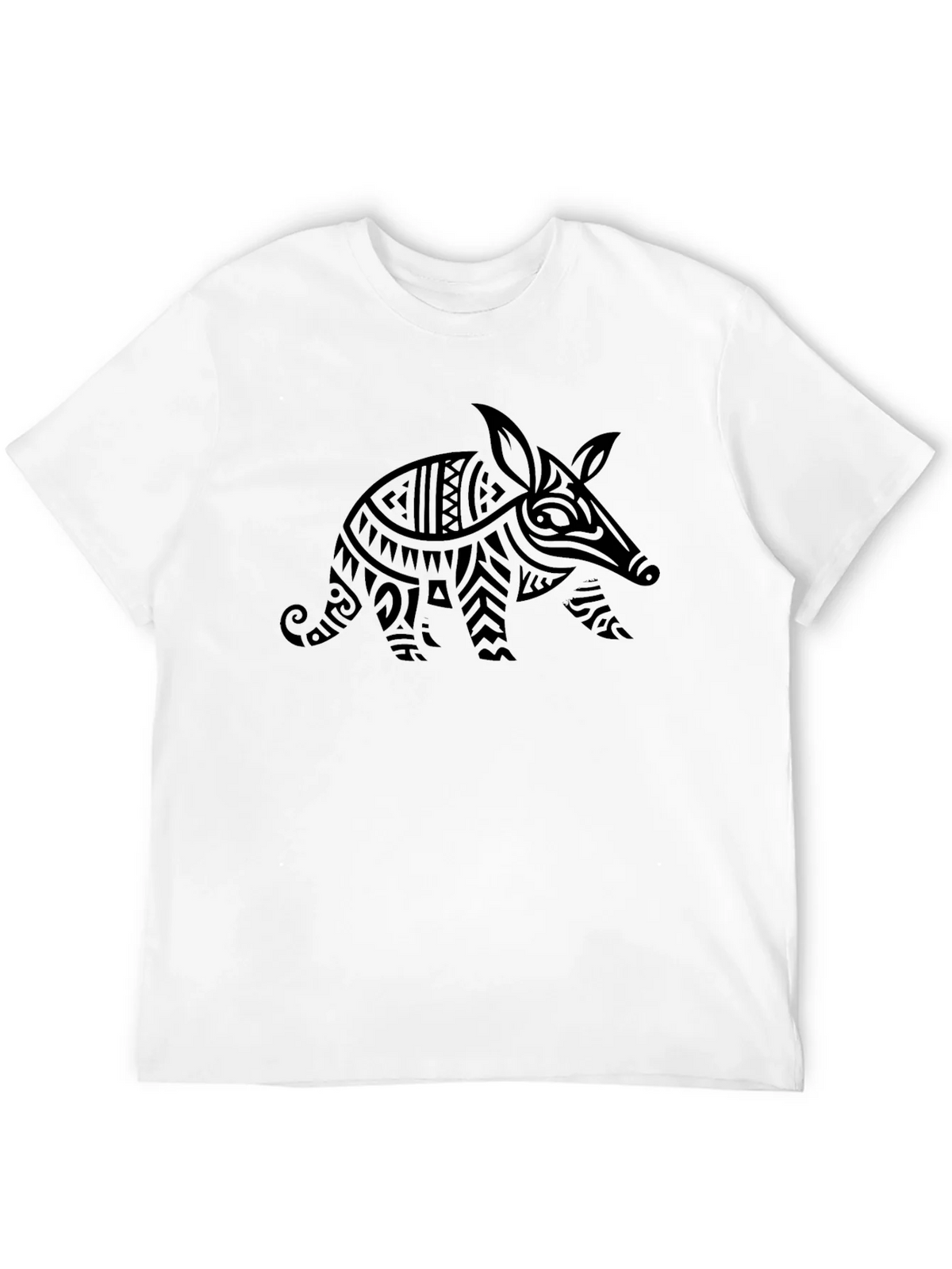 Tribal Armadillo Graphic Black T-Shirt product image 11