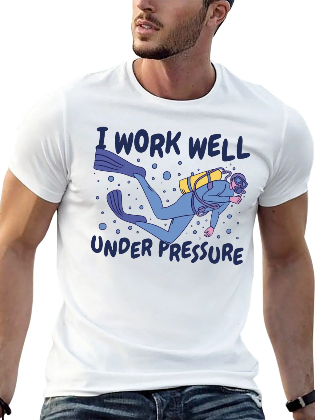 I Work Well Under Pressure Diver Graphic T-Shirt product image 12