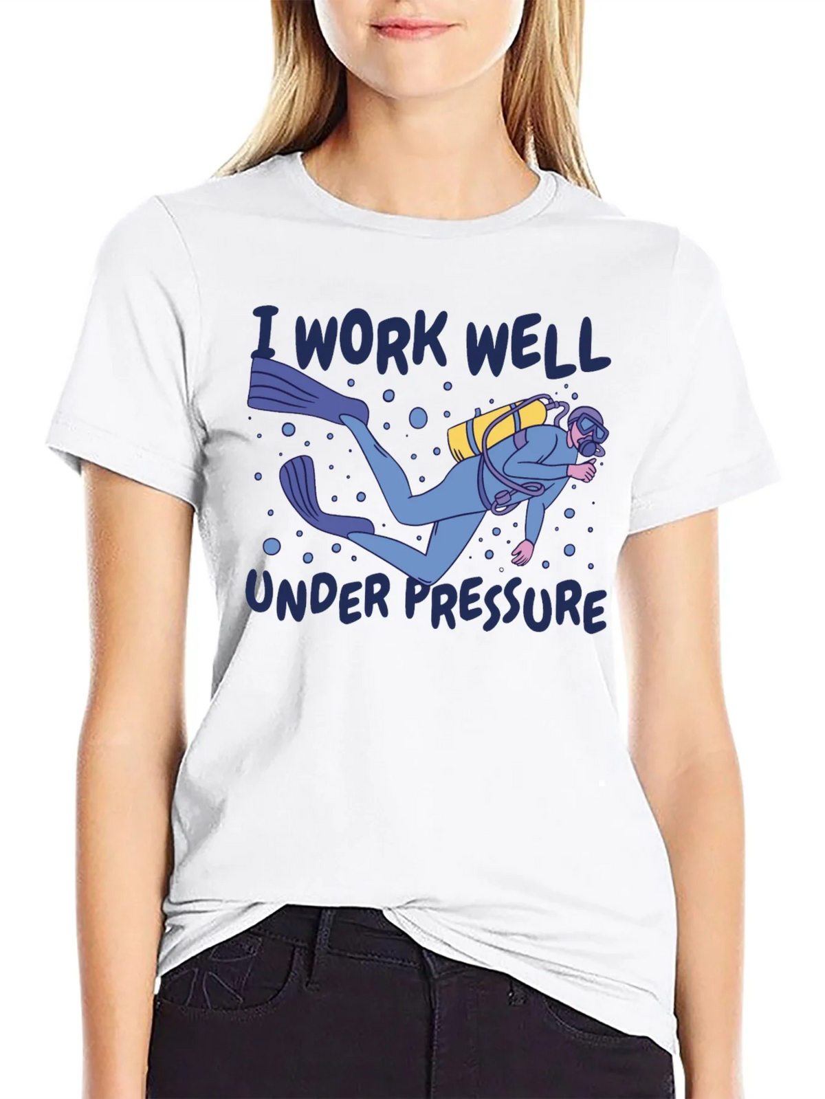I Work Well Under Pressure Diver Graphic T-Shirt product image 8