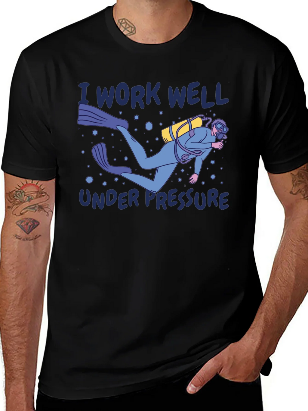 I Work Well Under Pressure Diver Graphic T-Shirt product image 1