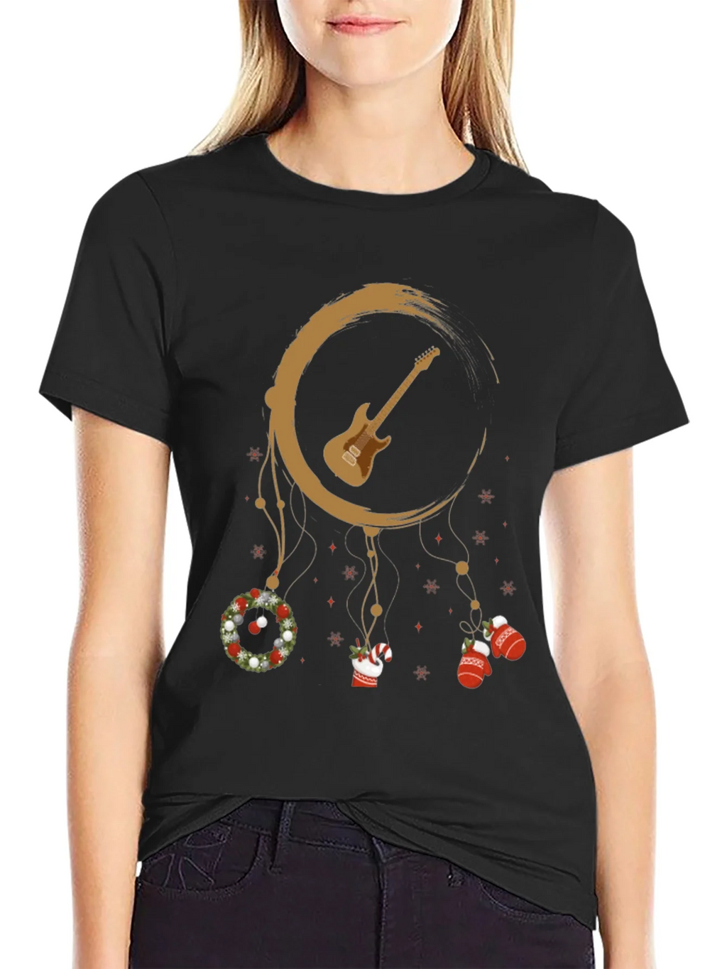 Festive Guitar Dreamcatcher Graphic Tee product image 2