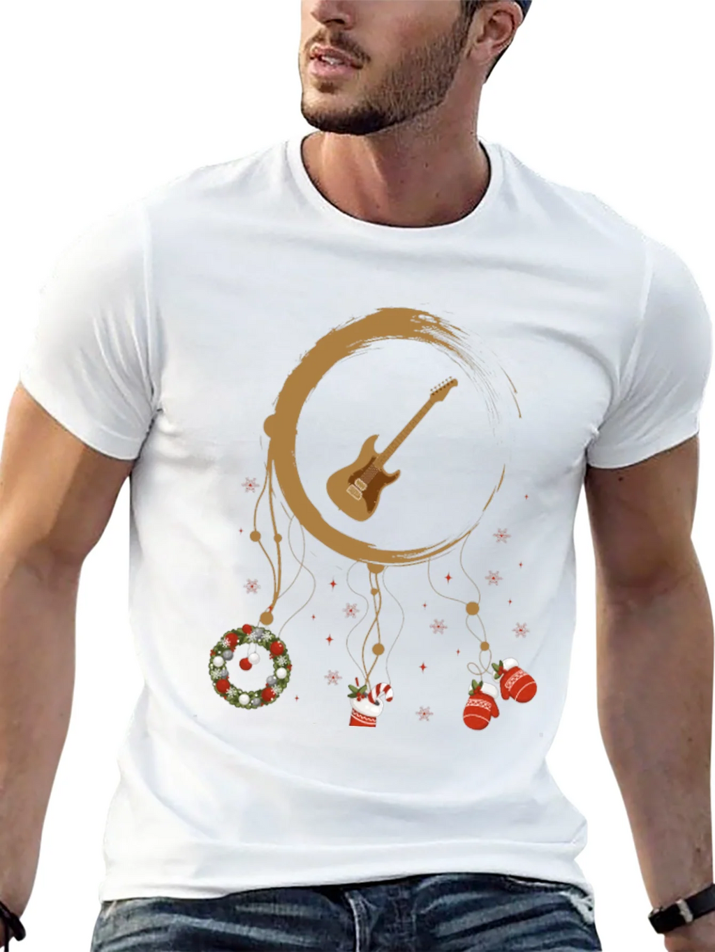 Festive Guitar Dreamcatcher Graphic Tee product image 12
