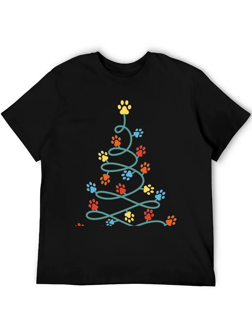 Dog Paw Christmas Tree T-Shirt product image 5