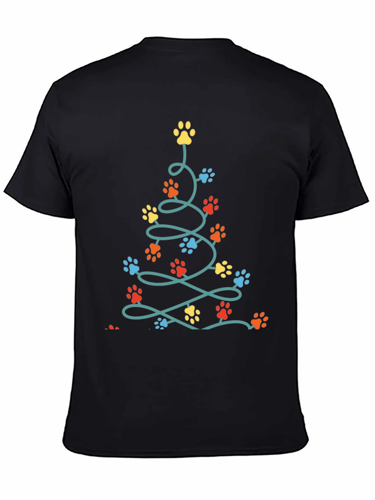 Dog Paw Christmas Tree T-Shirt product image 4