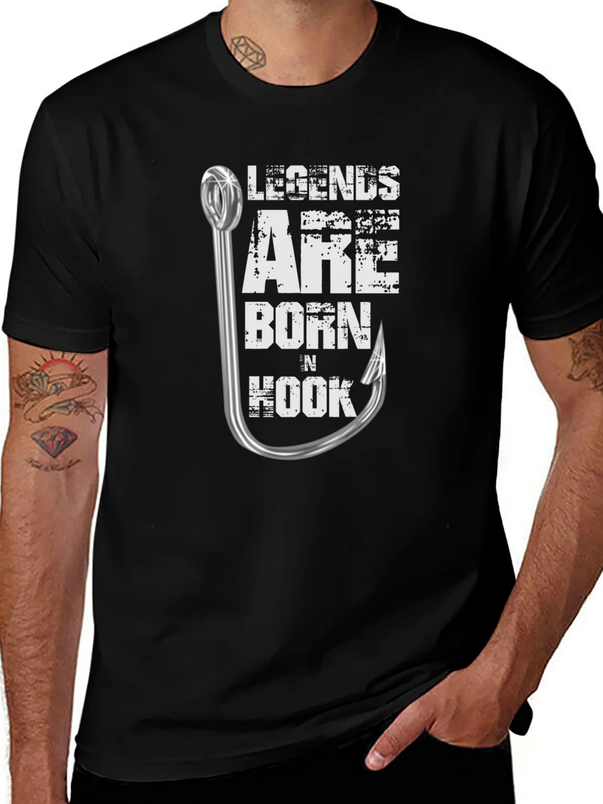 Legends Are Born n Hook Fishing T-Shirt product image 1