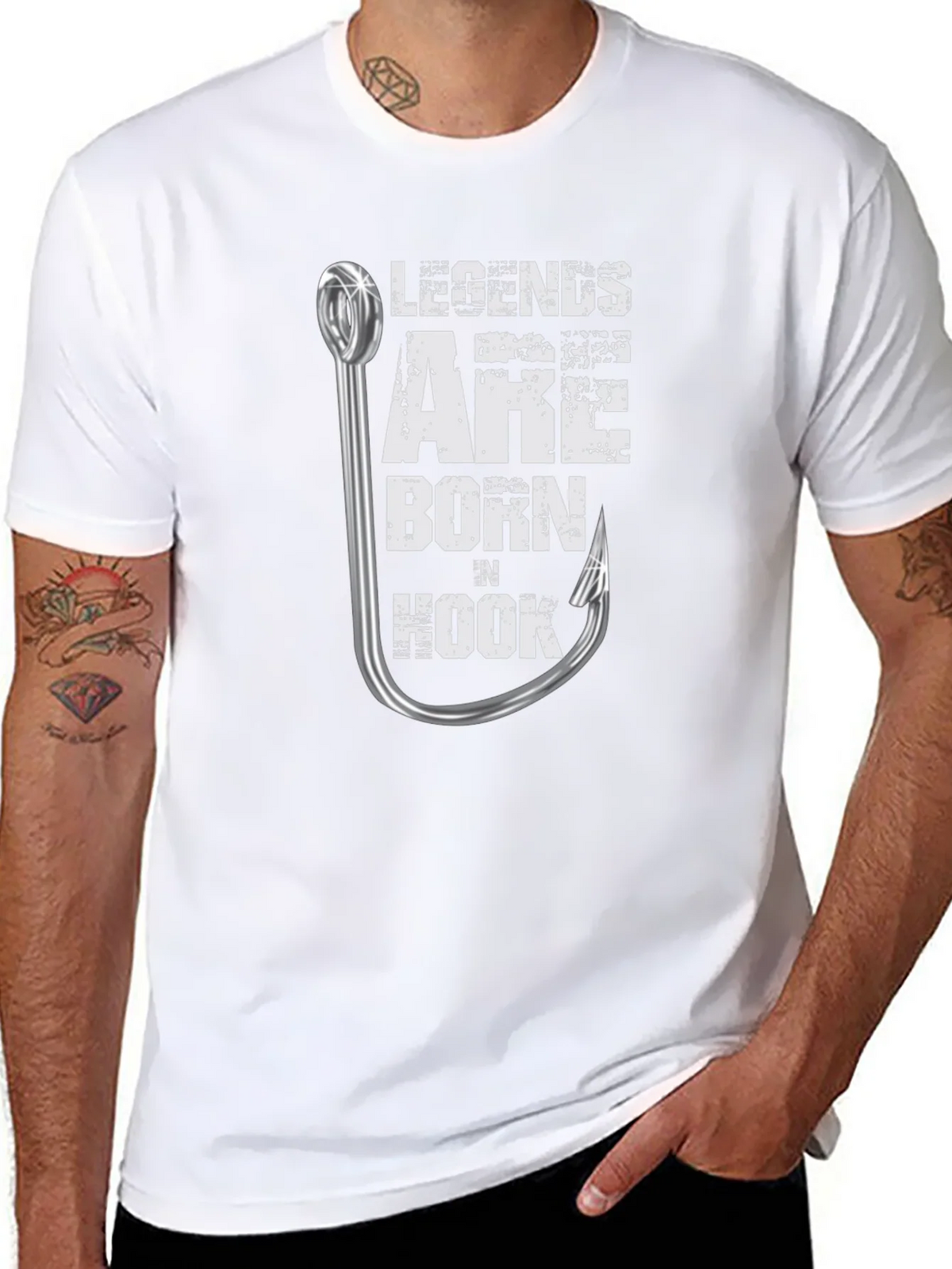 Legends Are Born n Hook Fishing T-Shirt product image 5