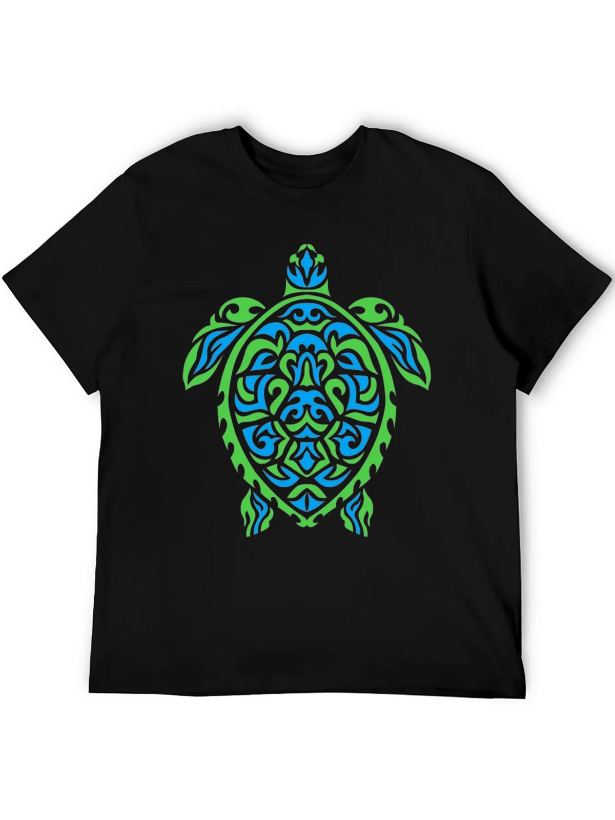 Tribal Turtle Graphic Tee - Black product image 5