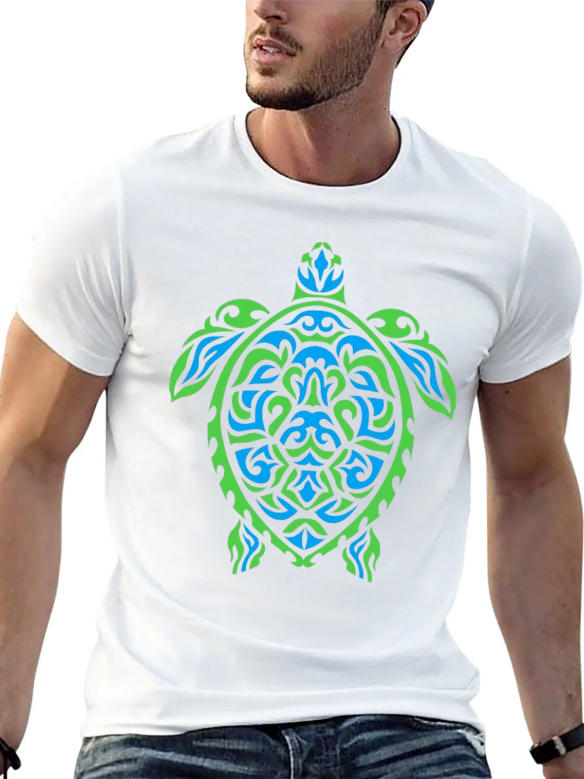 Tribal Turtle Graphic Tee - Black product image 12