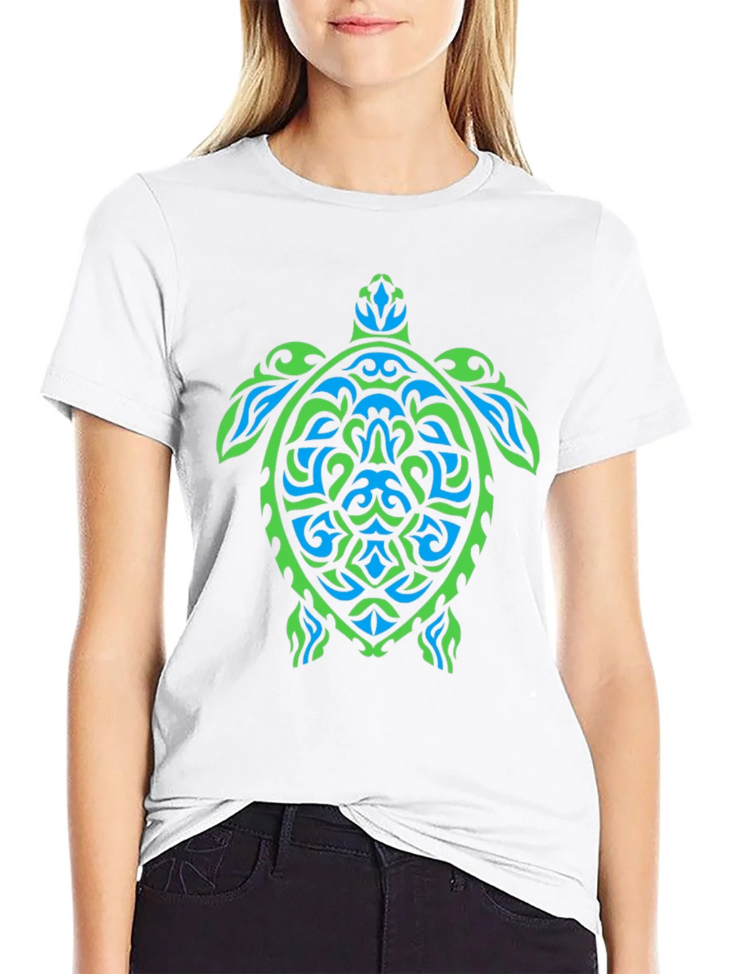 Tribal Turtle Graphic Tee - Black product image 8