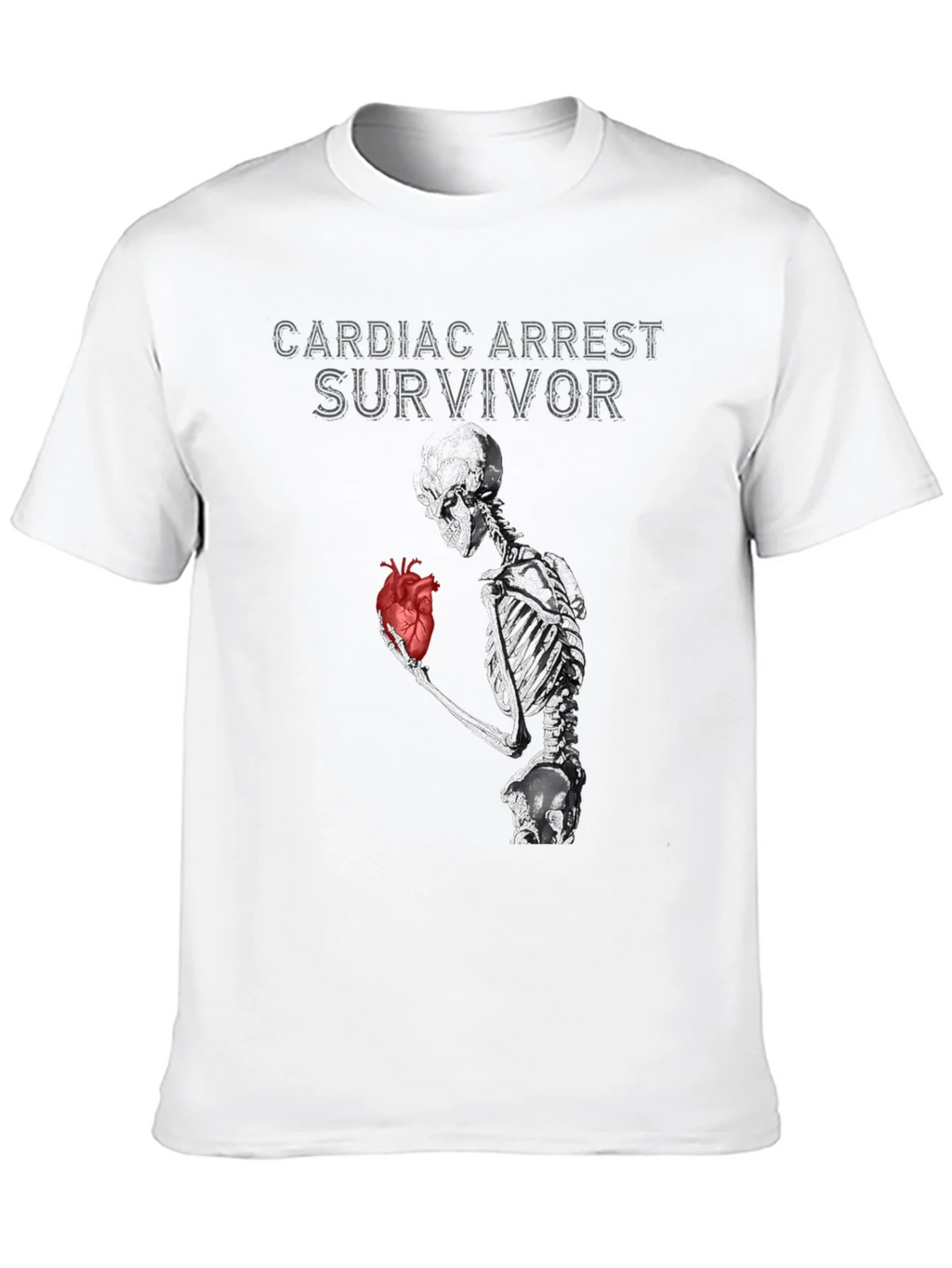 Cardiac Arrest Survivor T-Shirt Skeleton Heart Graphic product image 9