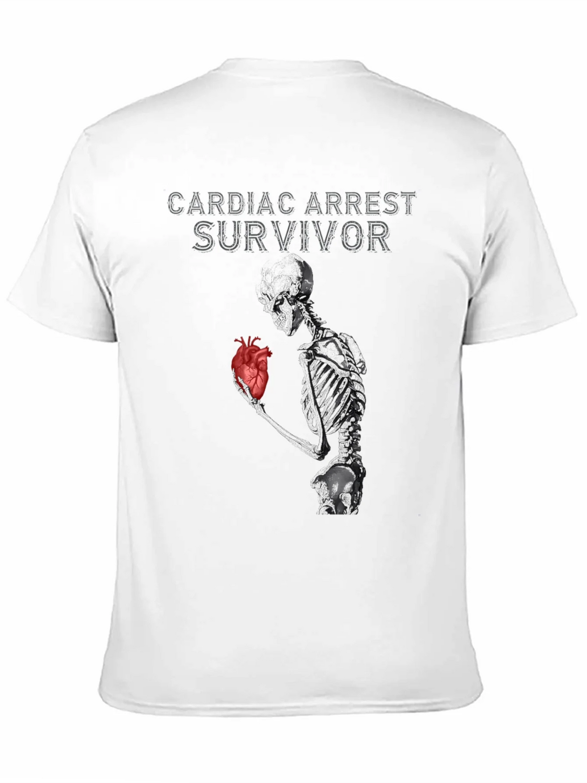 Cardiac Arrest Survivor T-Shirt Skeleton Heart Graphic product image 10
