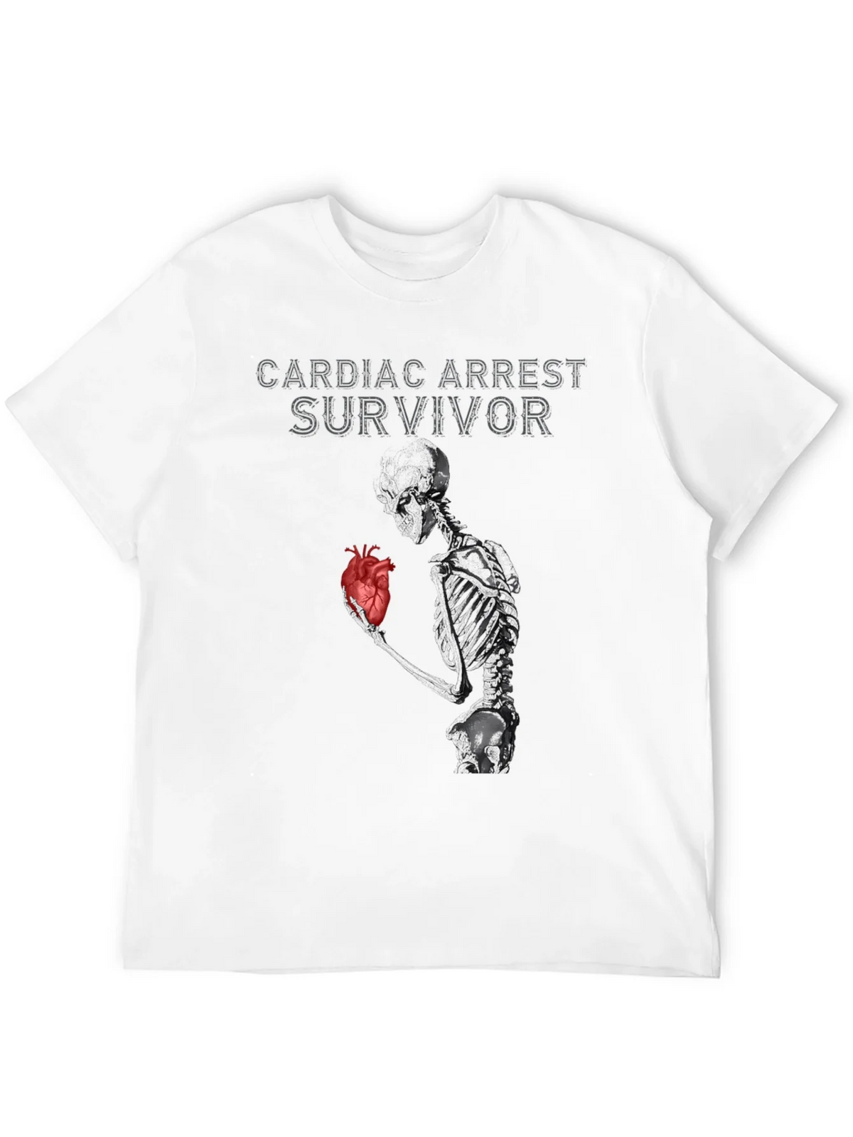 Cardiac Arrest Survivor T-Shirt Skeleton Heart Graphic product image 11