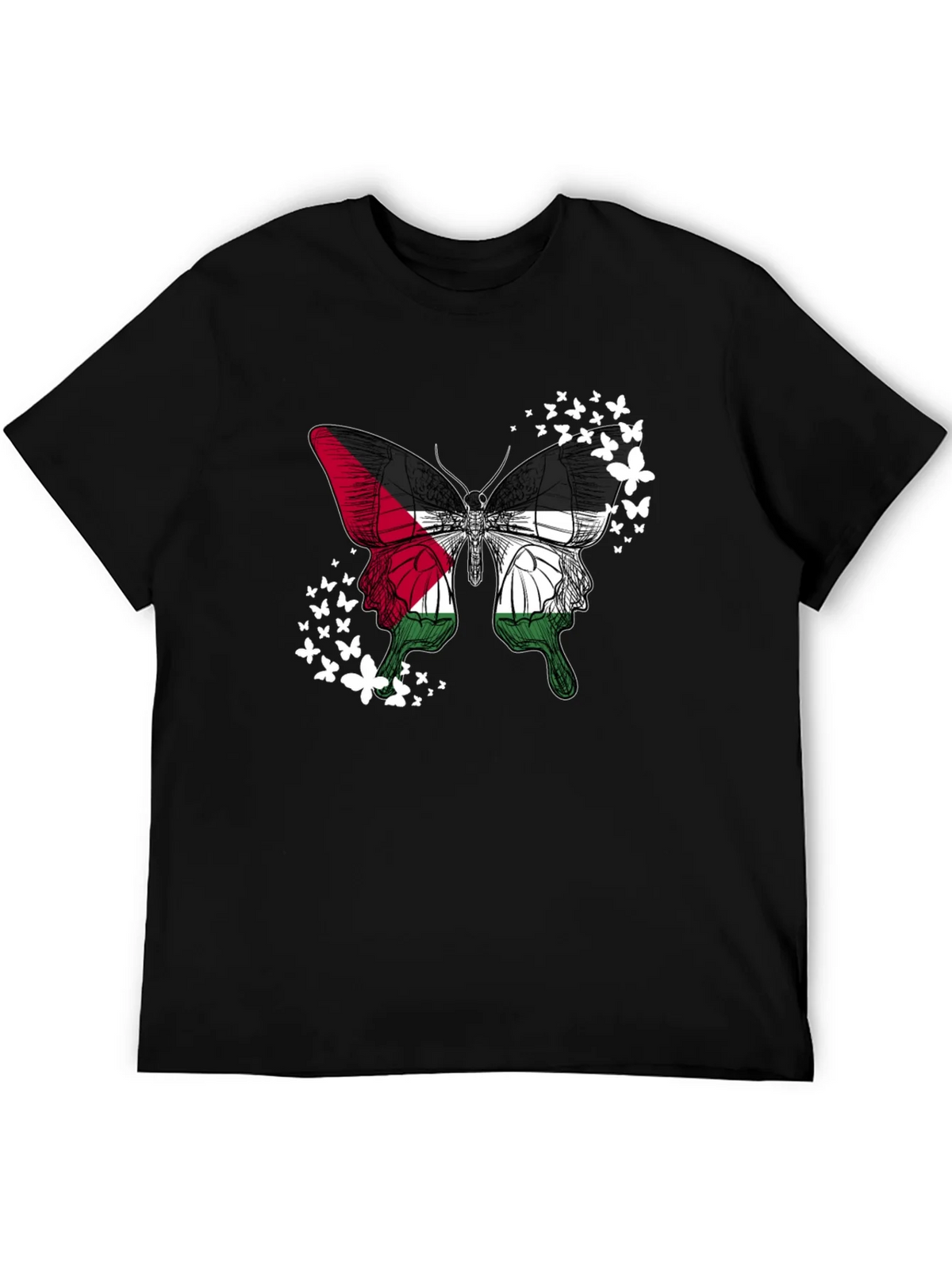Palestinian Flag Butterfly T-Shirt product image 5