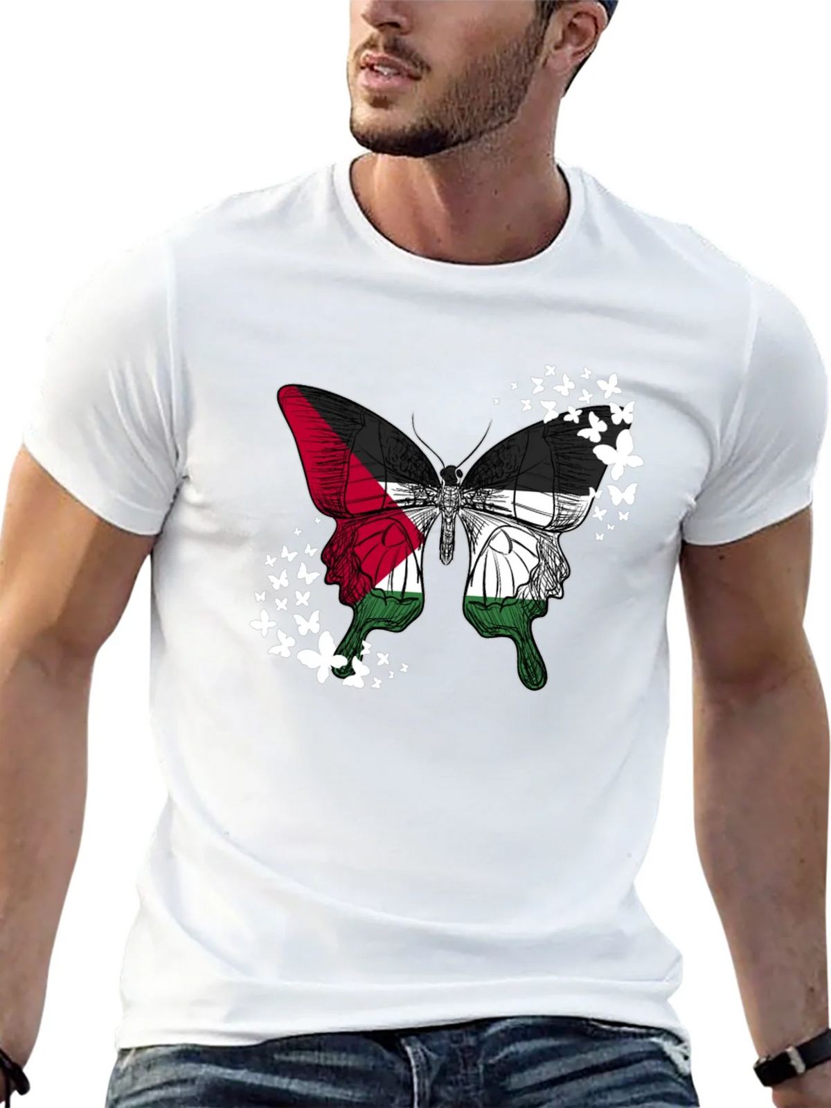 Palestinian Flag Butterfly T-Shirt product image 11
