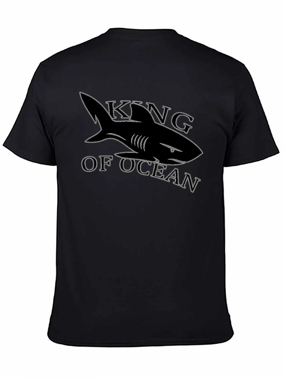 King of Ocean Shark T-Shirt - Black product image 4