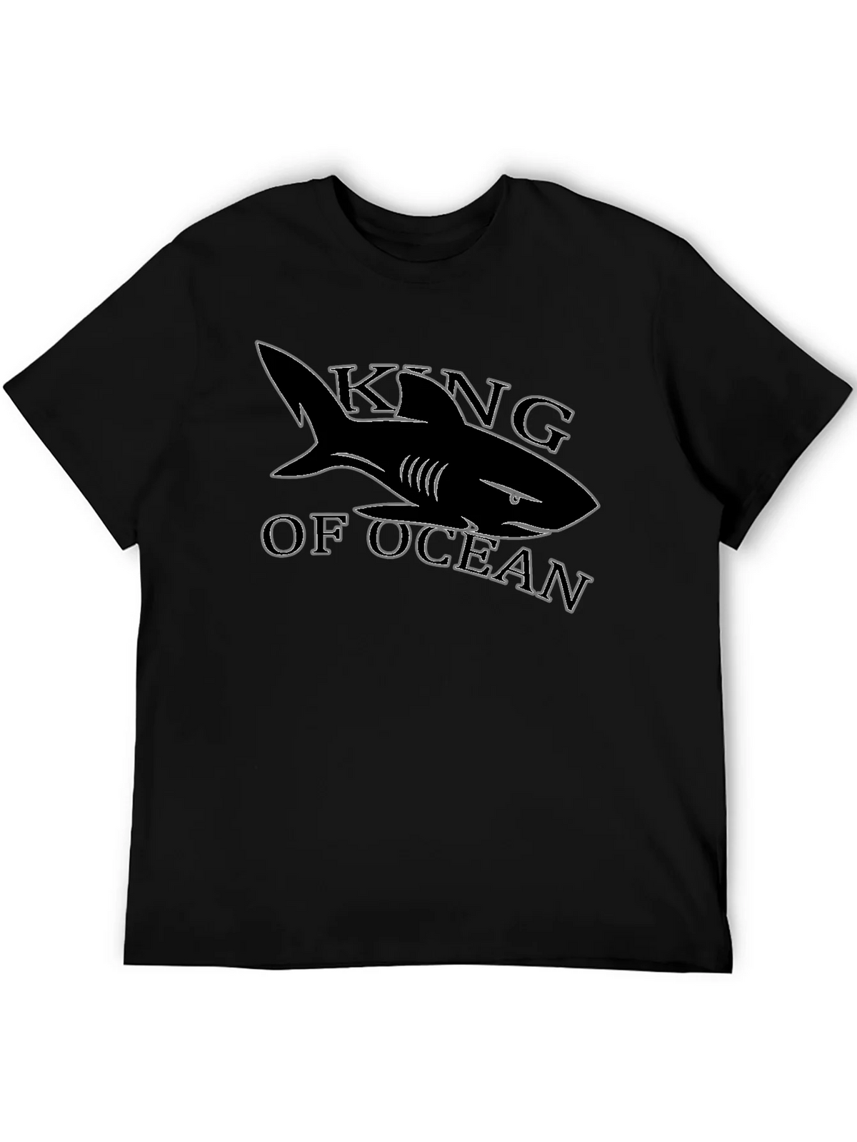 King of Ocean Shark T-Shirt - Black product image 5