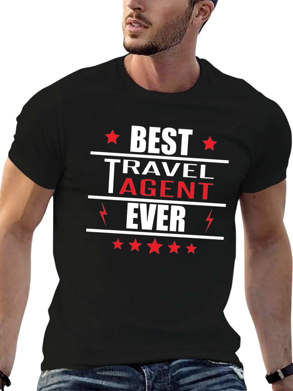 Best Travel Agent Ever T-Shirt Black product image 6