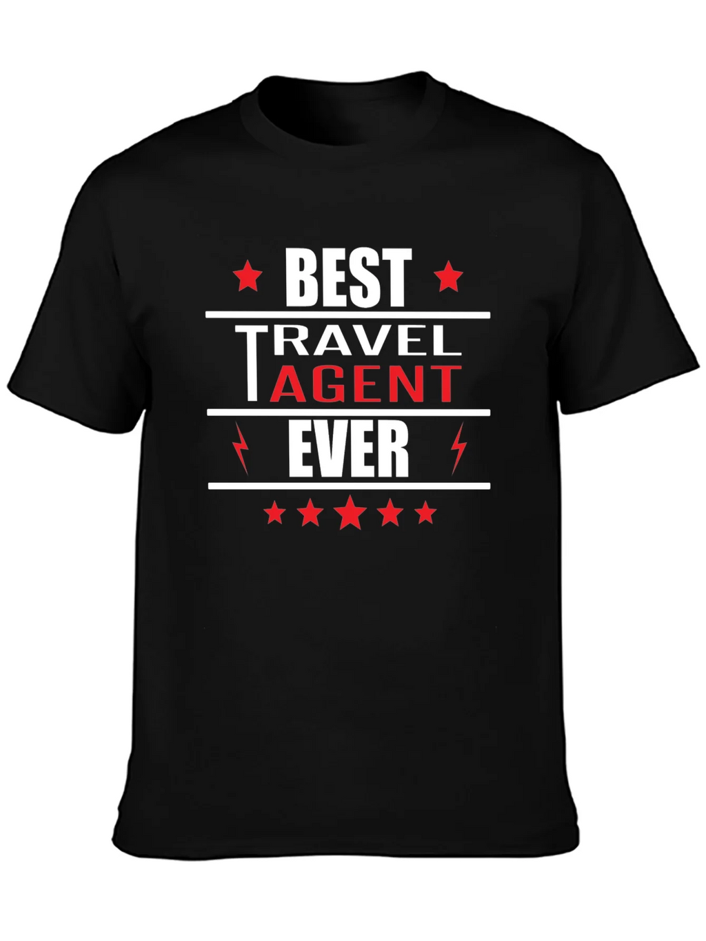 Best Travel Agent Ever T-Shirt Black product image 3