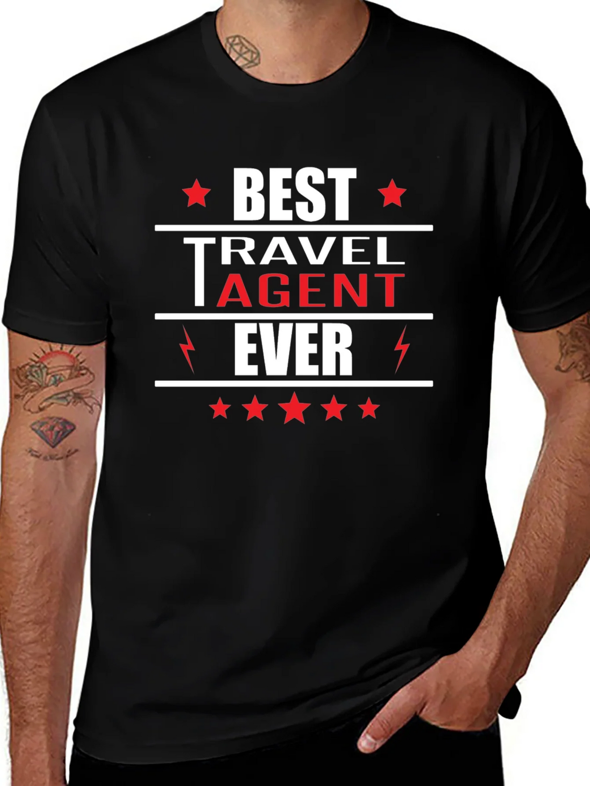 Best Travel Agent Ever T-Shirt Black product image 1