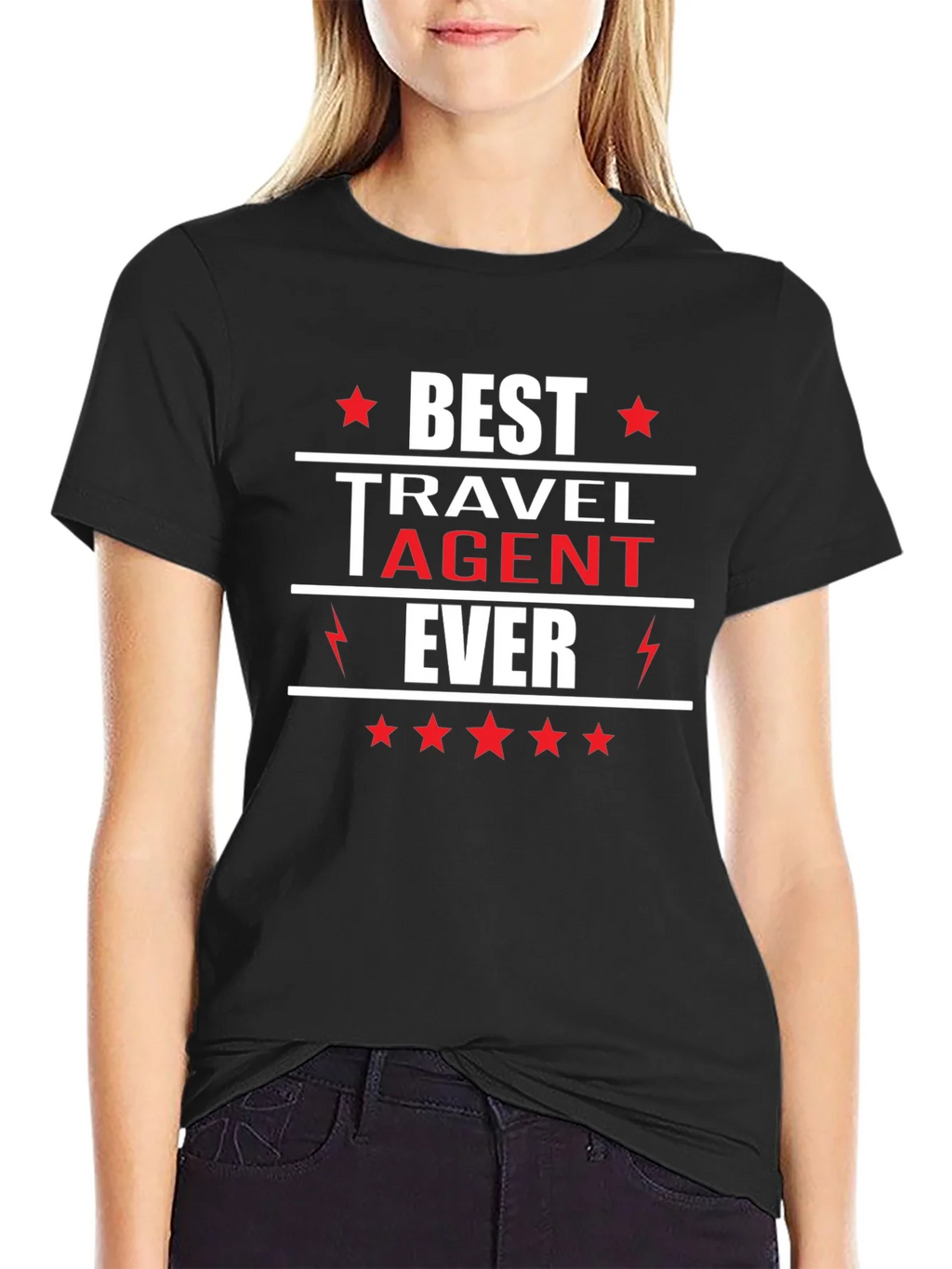 Best Travel Agent Ever T-Shirt Black product image 2