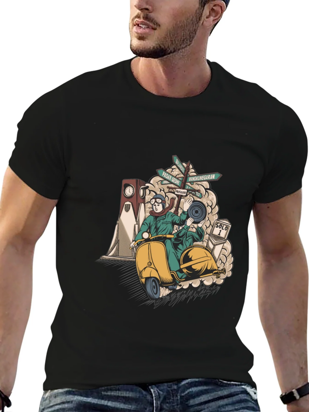 Solo Scooter Graphic Tee - Retro Style product image 6