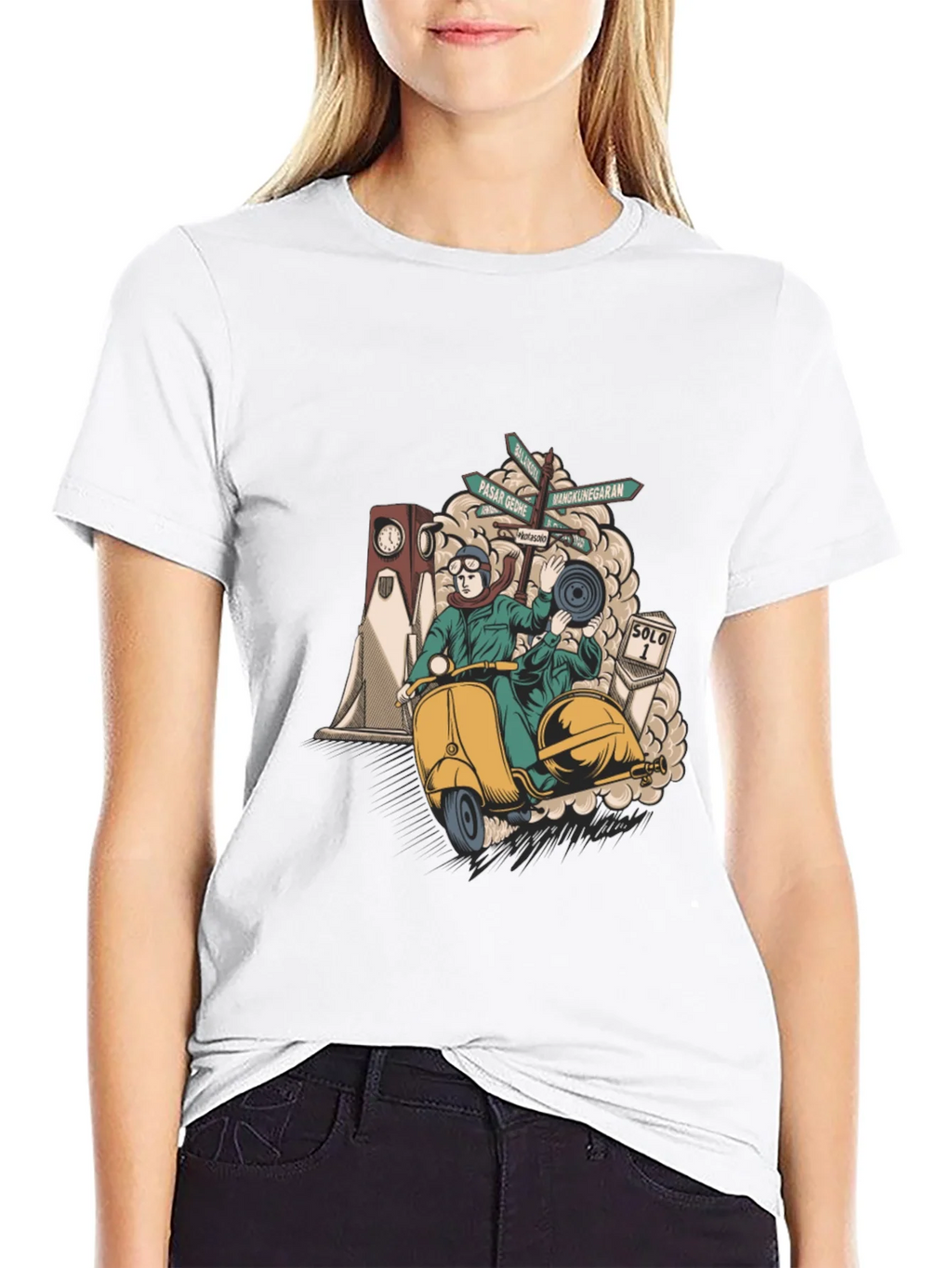 Solo Scooter Graphic Tee - Retro Style product image 8