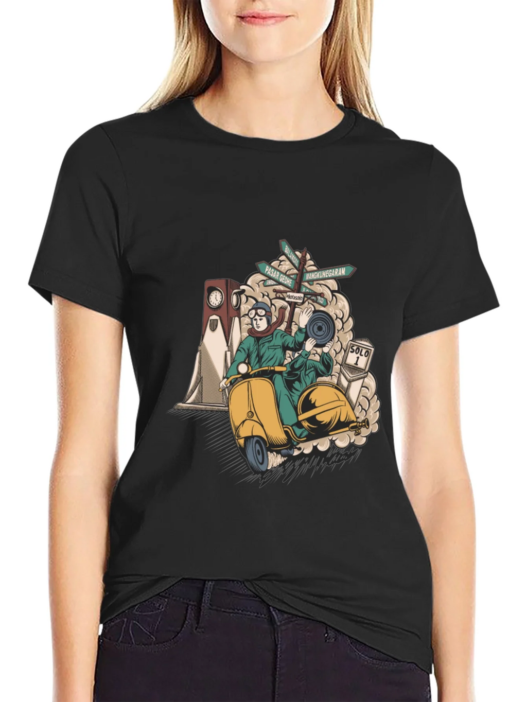 Solo Scooter Graphic Tee - Retro Style product image 2