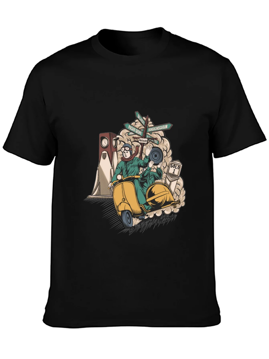 Solo Scooter Graphic Tee - Retro Style product image 3