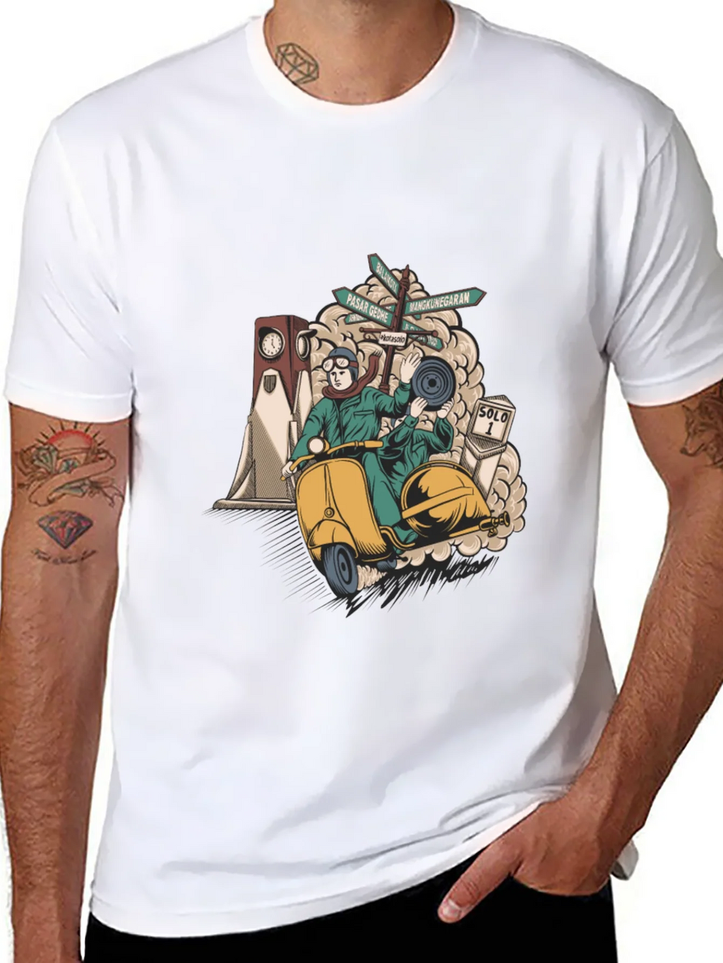 Solo Scooter Graphic Tee - Retro Style product image 7
