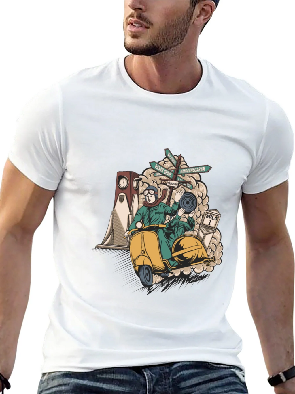 Solo Scooter Graphic Tee - Retro Style product image 12