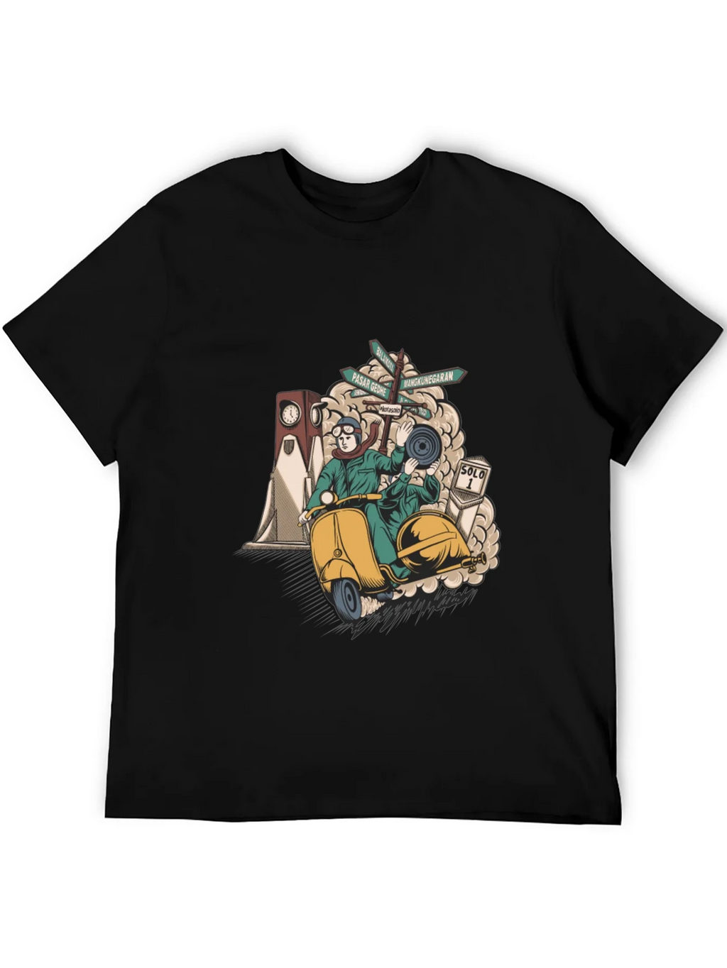 Solo Scooter Graphic Tee - Retro Style product image 5