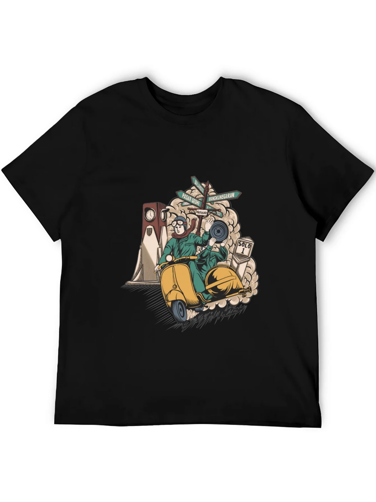 Solo Scooter Graphic Tee - Retro Style product image 5