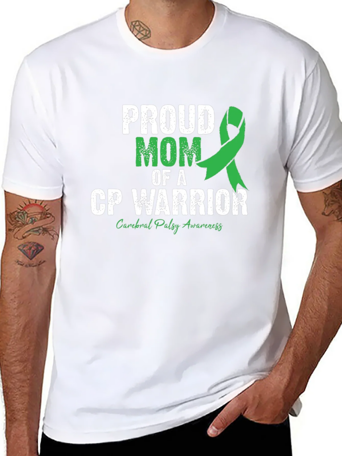 Proud Mom CP Warrior Awareness T-Shirt product image 7