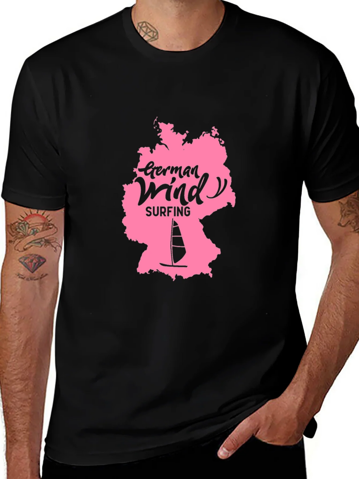 German Windsurfing Black Tee product image 1