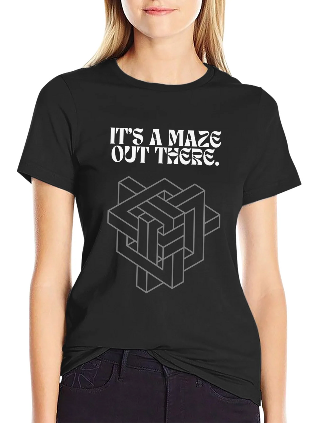 Its a Maze Out There Graphic Tee - Optical Illusion Shirt product image 2