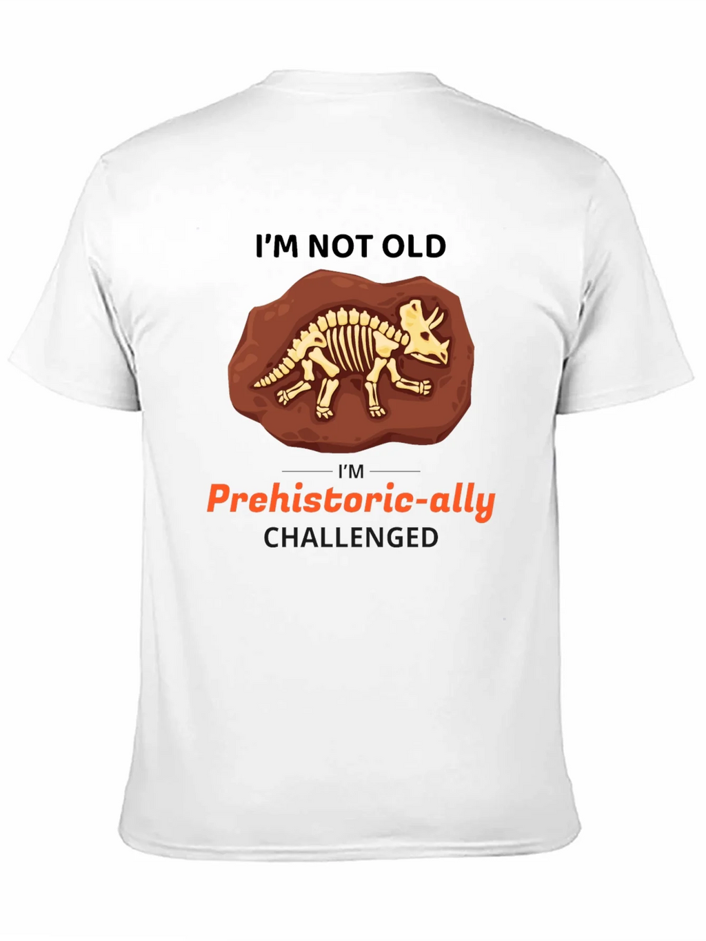 Prehistoric-ally Challenged Triceratops Skeleton T-Shirt product image 6
