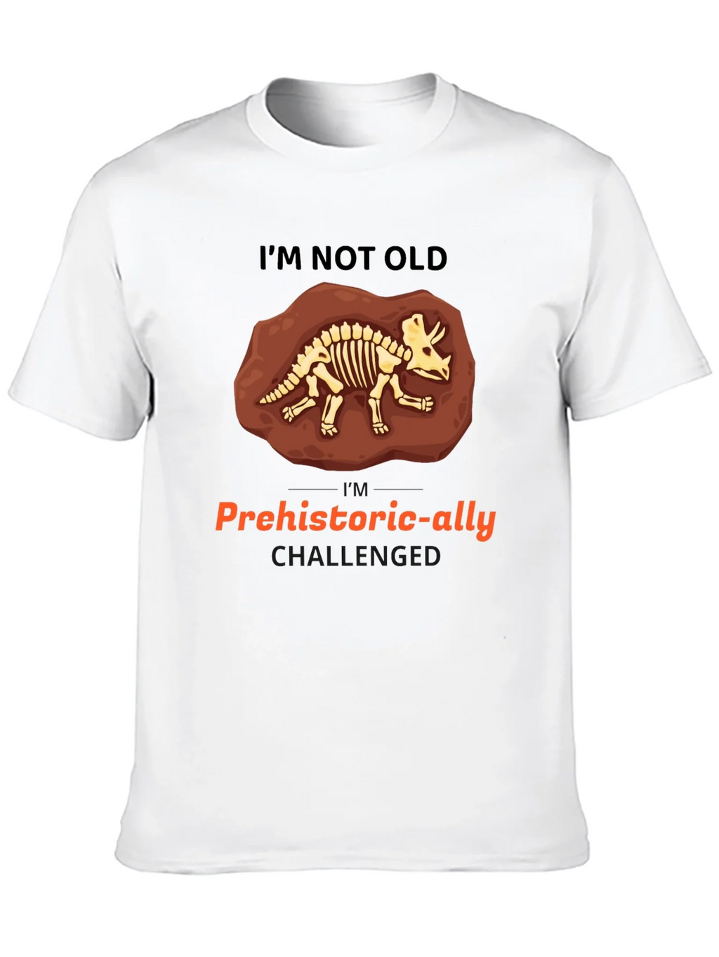 Prehistoric-ally Challenged Triceratops Skeleton T-Shirt product image 5