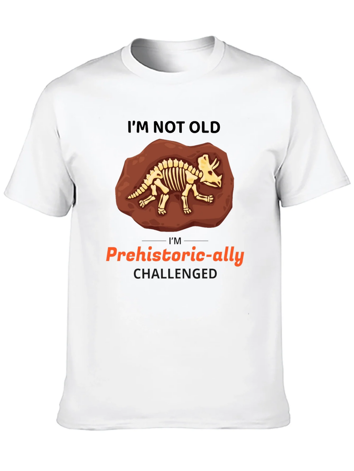 Prehistoric-ally Challenged Triceratops Skeleton T-Shirt product image 5