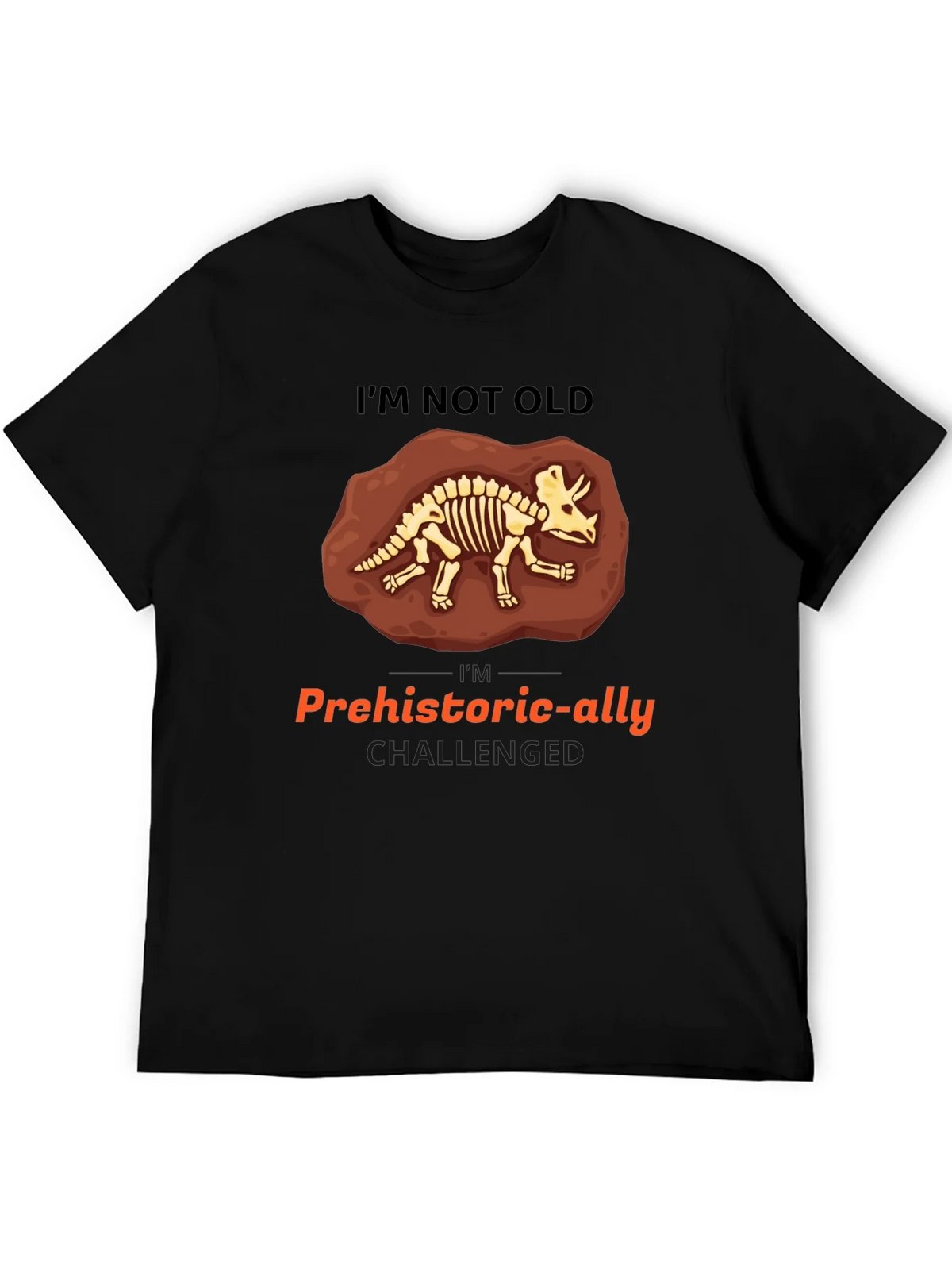 Prehistoric-ally Challenged Triceratops Skeleton T-Shirt product image 3