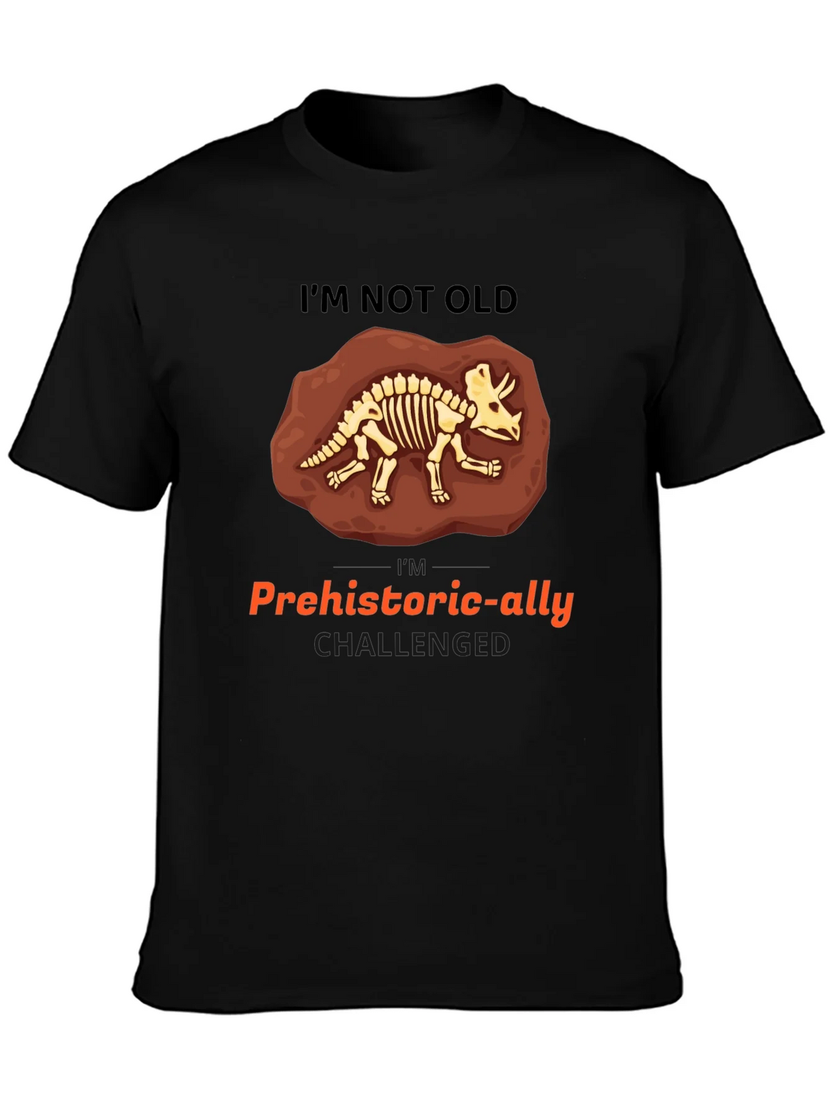 Prehistoric-ally Challenged Triceratops Skeleton T-Shirt product image 1