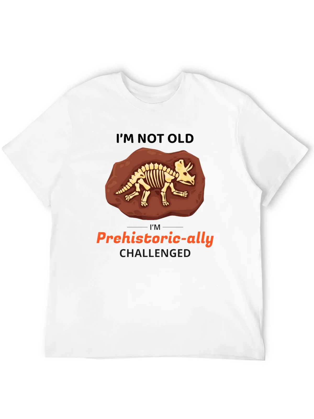 Prehistoric-ally Challenged Triceratops Skeleton T-Shirt product image 7