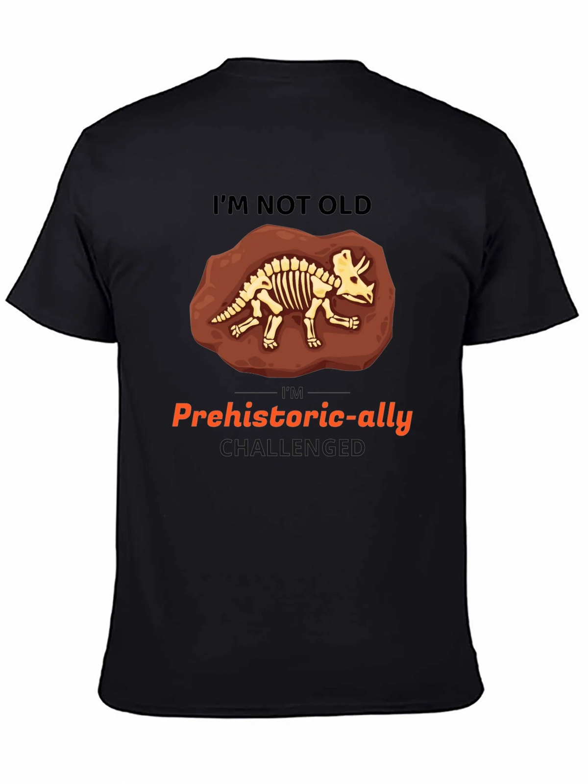 Prehistoric-ally Challenged Triceratops Skeleton T-Shirt product image 2