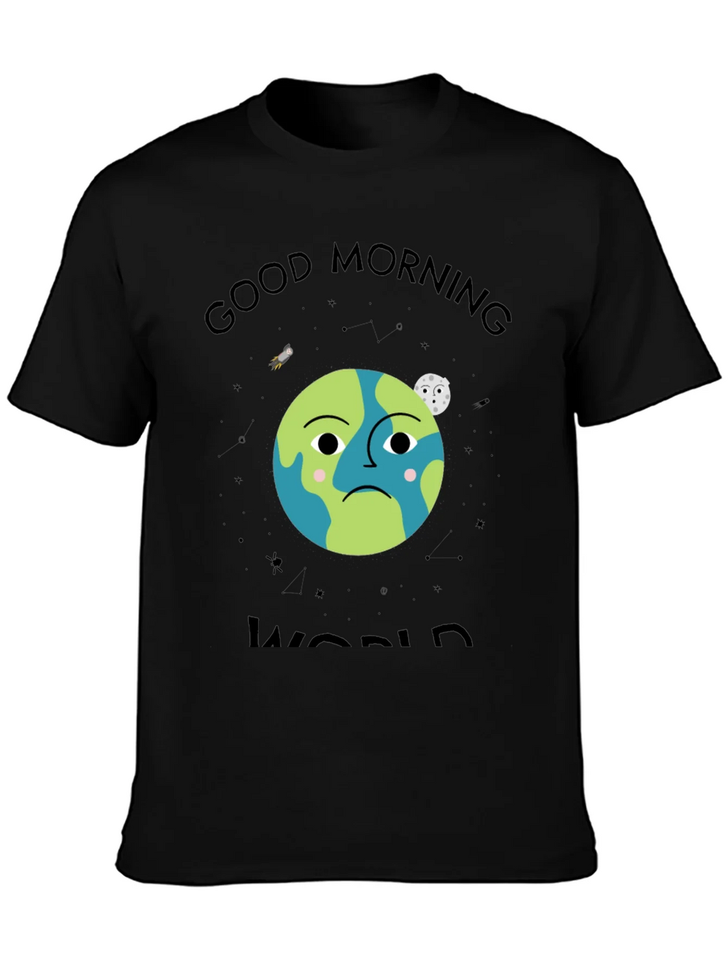 Sad Earth Graphic T-Shirt - Good Morning World Tee product image 1