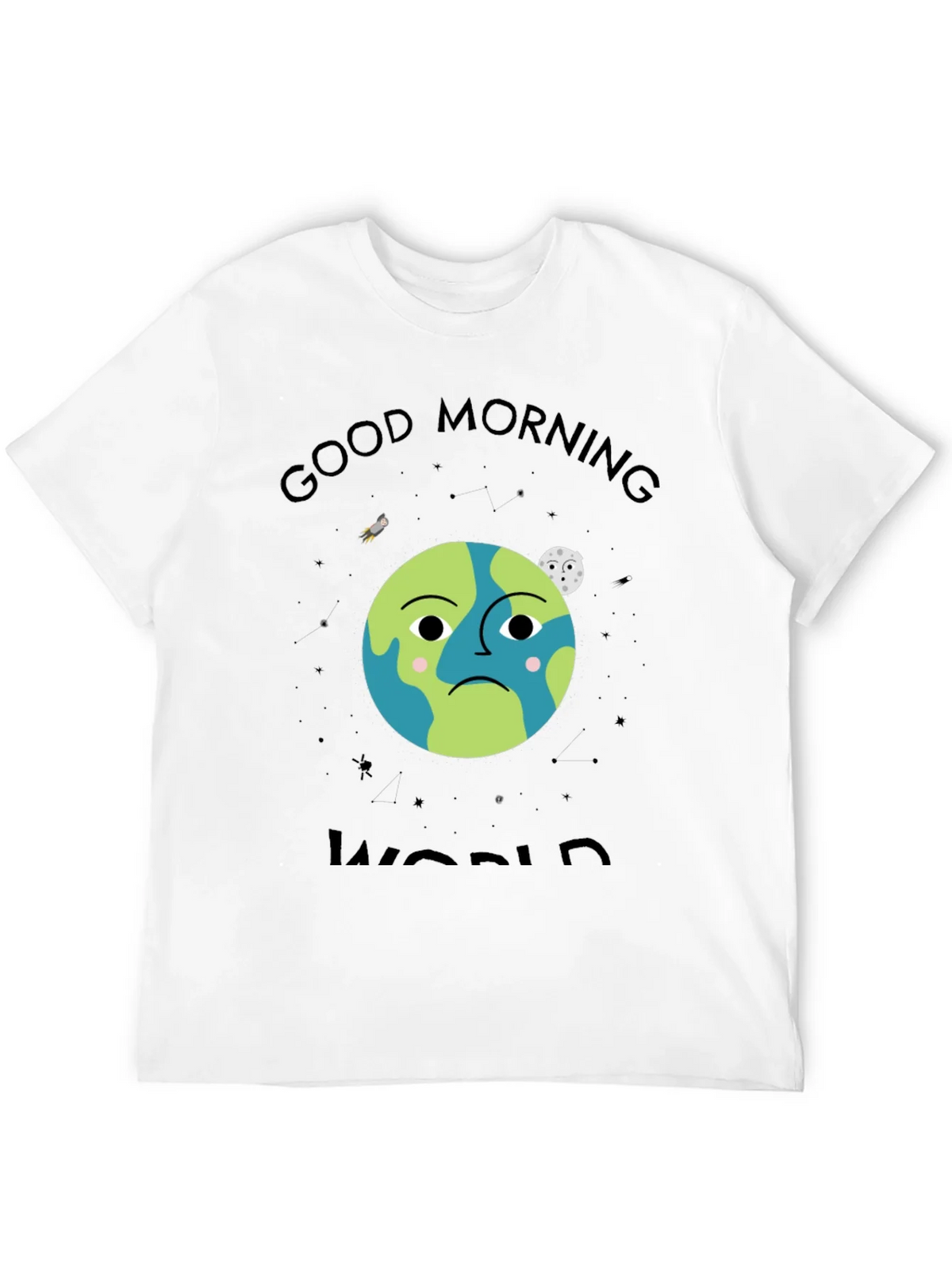 Sad Earth Graphic T-Shirt - Good Morning World Tee product image 5