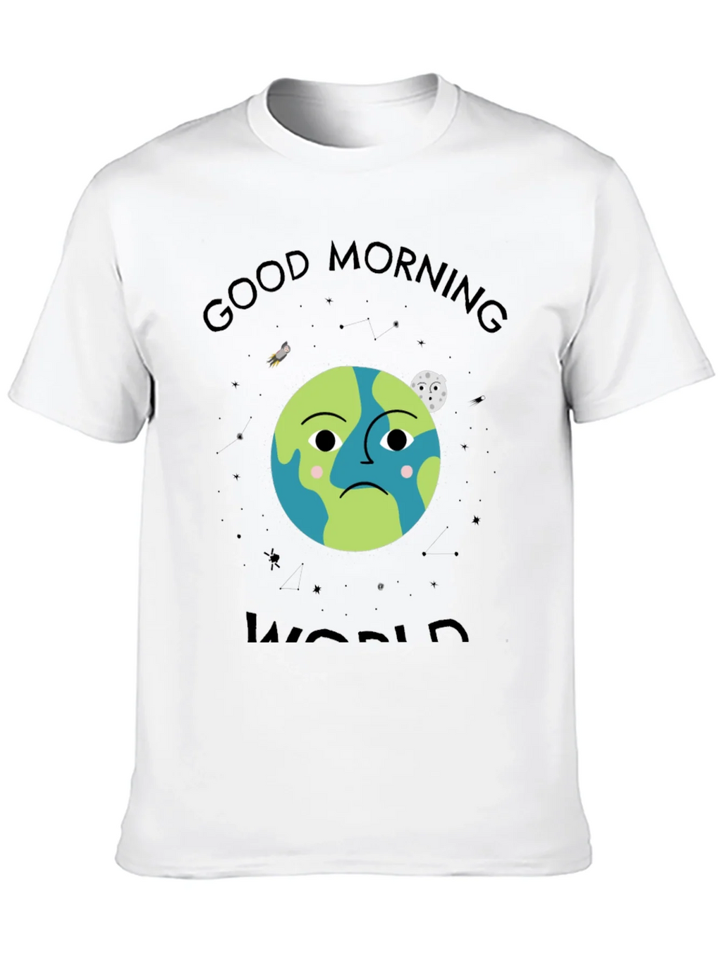 Sad Earth Graphic T-Shirt - Good Morning World Tee product image 4