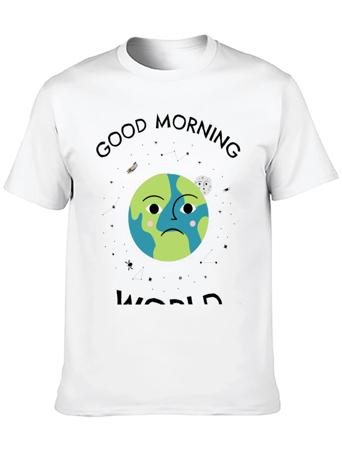 Sad Earth Graphic T-Shirt - Good Morning World Tee product image 4