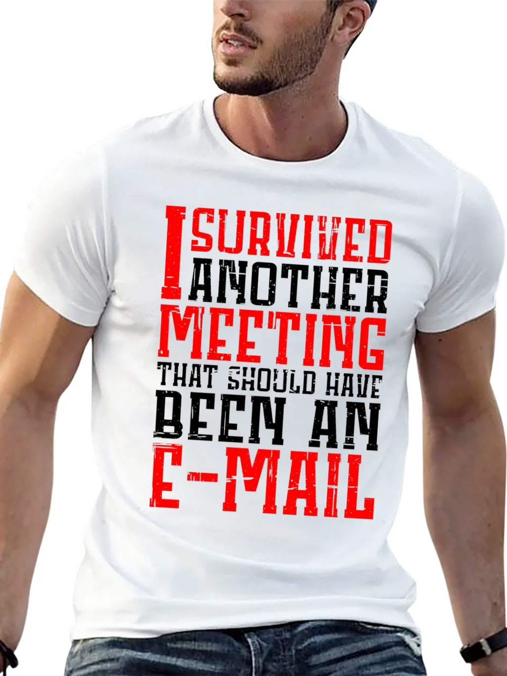 I Survived Another Meeting Black T-Shirt product image 12